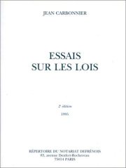 Couverture : Essais sur les lois