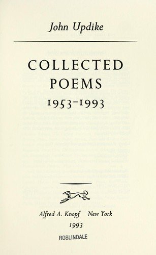 Couverture : Collected poems, 1953-1993