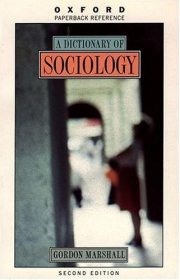 Couverture : A dictionary of sociology