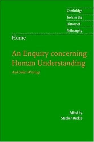 Couverture : An enquiry concerning human understanding and other writings