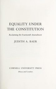 Couverture : Equality under the constitution
