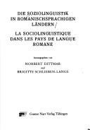 Couverture : Die Soziolinguistik in romanischsprachigen Ländern =