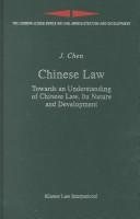 Couverture : Chinese law