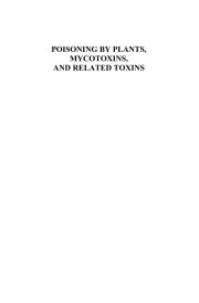 Couverture : Poisoning by plants, mycotoxins, and related toxins