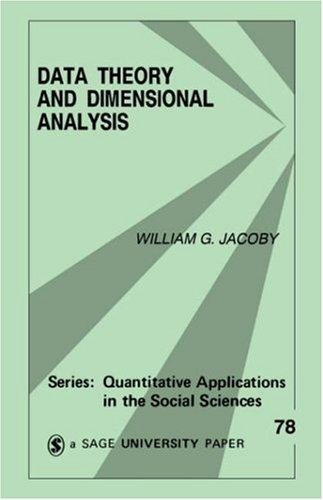 Couverture : Data Theory and Dimensional Analysis (Quantitative Applications in the Social Sciences)