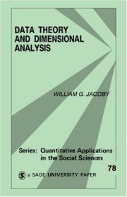 Couverture : Data Theory and Dimensional Analysis (Quantitative Applications in the Social Sciences)