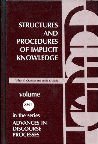 Couverture : Structures and procedures of implicit knowledge