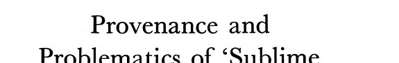 Couverture : Provenance and problematics of 'sublime and alarming images' in poetry