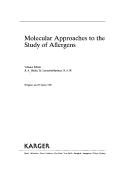 Couverture : Molecular approaches to the study of allergens