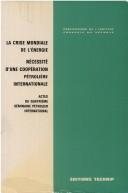 Couverture : La crise mondiale de l'énergie