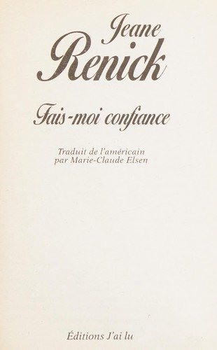 Couverture : Fais-moi confiance