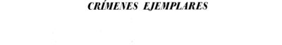 Couverture : Crímenes ejemplares