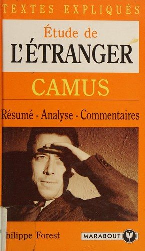 Couverture : Étude de L'Étranger, Albert Camus