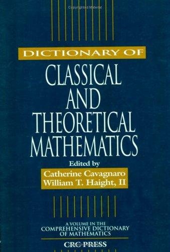 Couverture : Dictionary of classical and theoretical mathematics