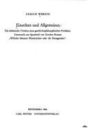 Couverture : Einzelnes und Allgemeines