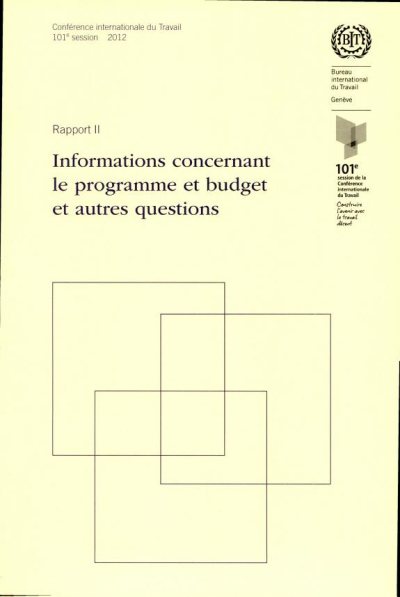 Couverture : Informations Concernant le Programme et Budget et Autres Questions