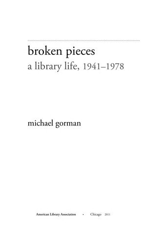 Couverture : Broken pieces