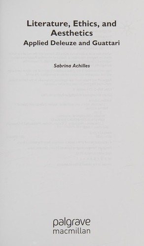 Couverture : Literature, Ethics, and Aesthetics