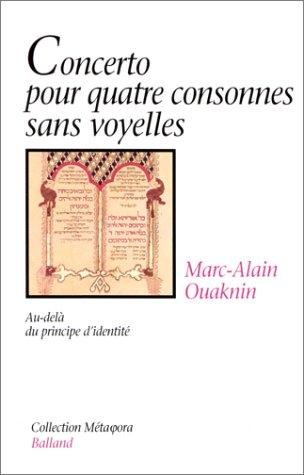 Couverture : Concerto pour quatre consonnes sans voyelles