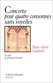 Couverture : Concerto pour quatre consonnes sans voyelles