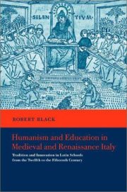 Couverture : Humanism and education in medieval and Renaissance Italy