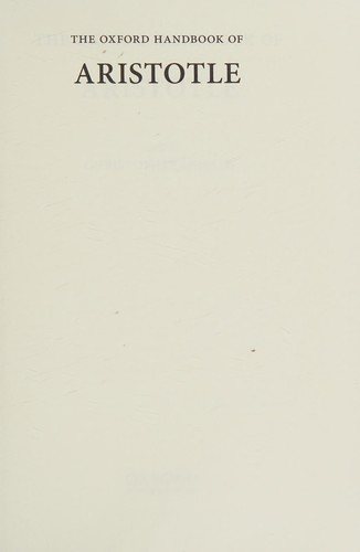 Couverture : The Oxford Handbook of Aristotle