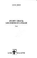 Couverture : Julien Gracq, les Syrtes et l'Italie