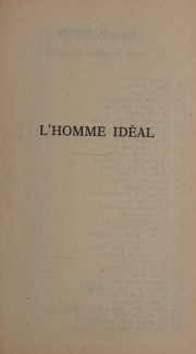 Couverture : L'homme ideal (P.C. Poche  Pas)