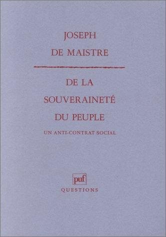 Couverture : De la souveraineté du peuple