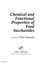 Couverture : Chemical and functional properties of food saccharides