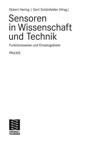 Couverture : Sensoren in Wissenschaft und Technik