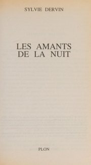 Couverture : Les amants de la nuit