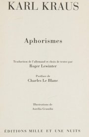 Couverture : Aphorismes
