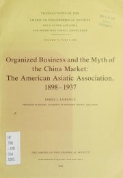 Couverture : Organized business and the myth of the China market