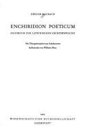 Couverture : Enchiridion poeticum
