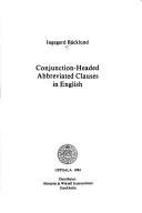 Couverture : Conjunction-headed abbreviated clauses in English