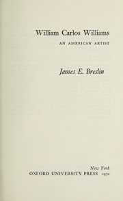Couverture : William Carlos Williams, an American artist
