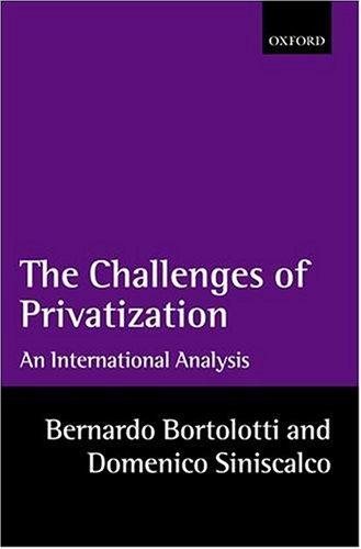 Couverture : PROBLEMS OF PRIVATIZATION: AN INTERNATIONAL ANALYSIS.