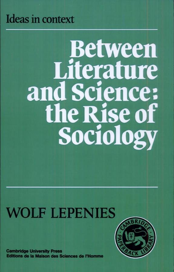 Couverture : Between literature and science, the rise of sociology