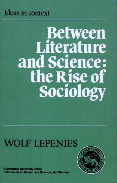 Couverture : Between literature and science, the rise of sociology