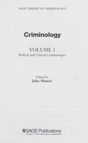 Couverture : Criminology