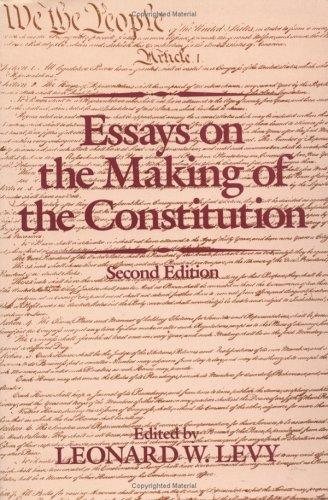 Couverture : Essays on the making of the Constitution