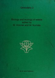 Couverture : Biology and ecology of weeds