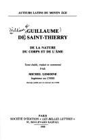 Couverture : De la nature du corps et de l'âme