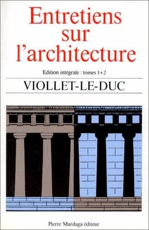 Couverture : Entretiens sur l'architecture