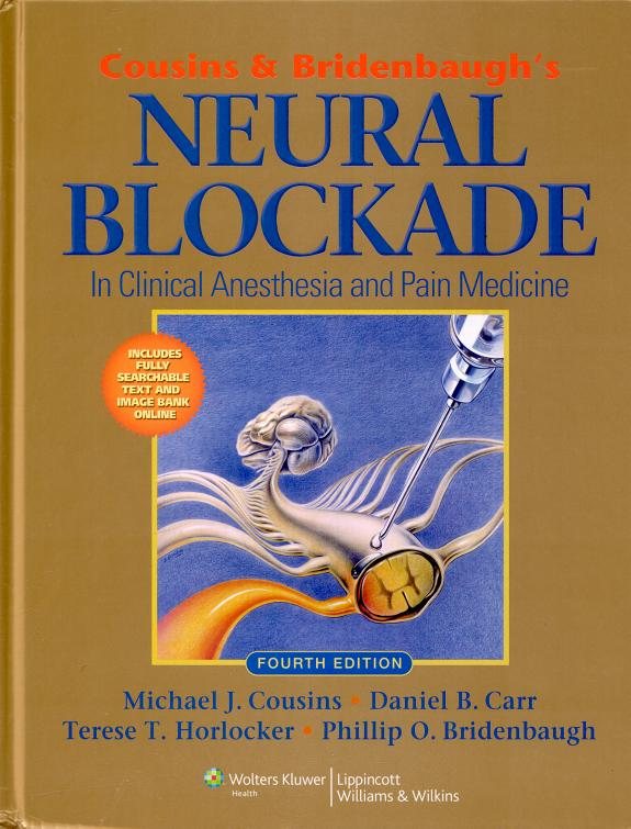 Couverture : Cousins and Bridenbaugh's neural blockade