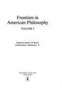 Couverture : Frontiers in American philosophy