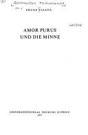 Couverture : Amor purus und die Minne