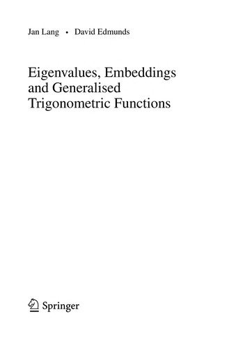 Couverture : Eigenvalues, Embeddings and Generalised Trigonometric Functions