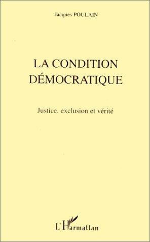 Couverture : La condition démocratique
